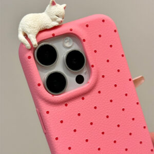 Red Dot Cat iPhone Case