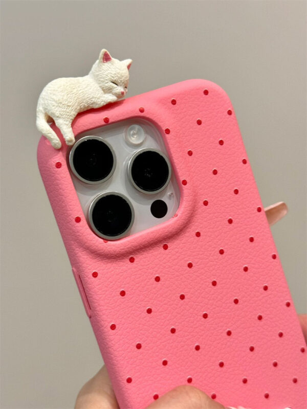 Red Dot Cat iPhone Case